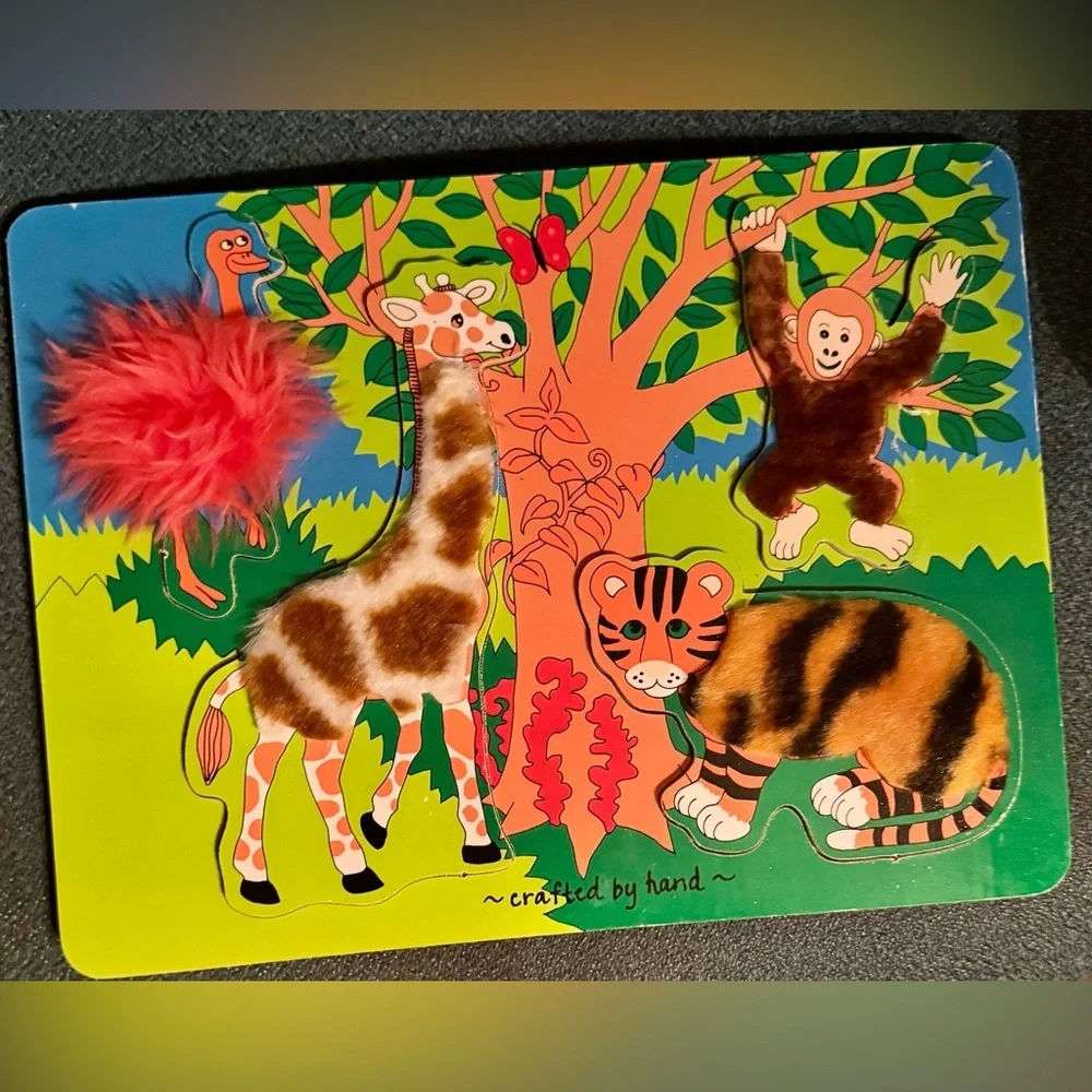 Melissa & Doug Wooden Magnetic Fishing ,Fuzzy Jungle